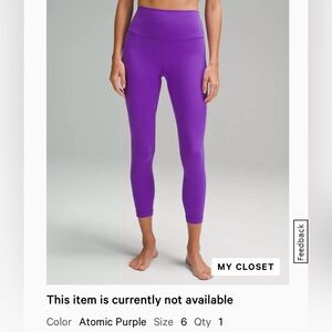 Lululemon Align™ High-Rise Pant 25" Atomic Purple Size 6